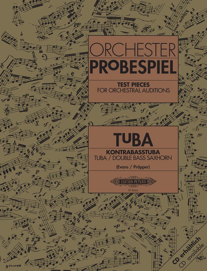 Cover: 9790014069957 | Test Pieces for Orchestral Auditions -- Tuba, Double Bass Saxhorn