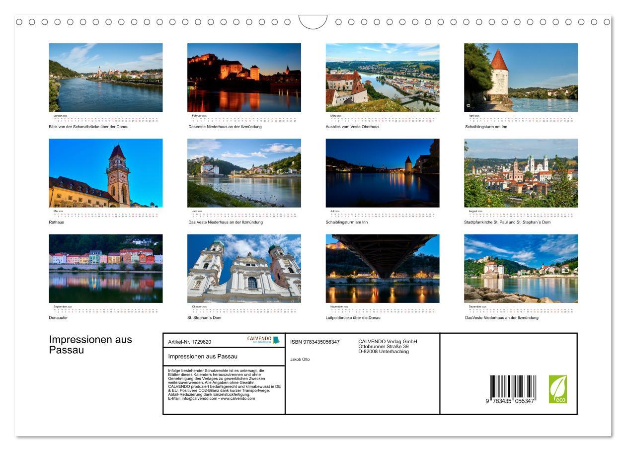 Bild: 9783435056347 | Impressionen aus Passau (Wandkalender 2025 DIN A3 quer), CALVENDO...