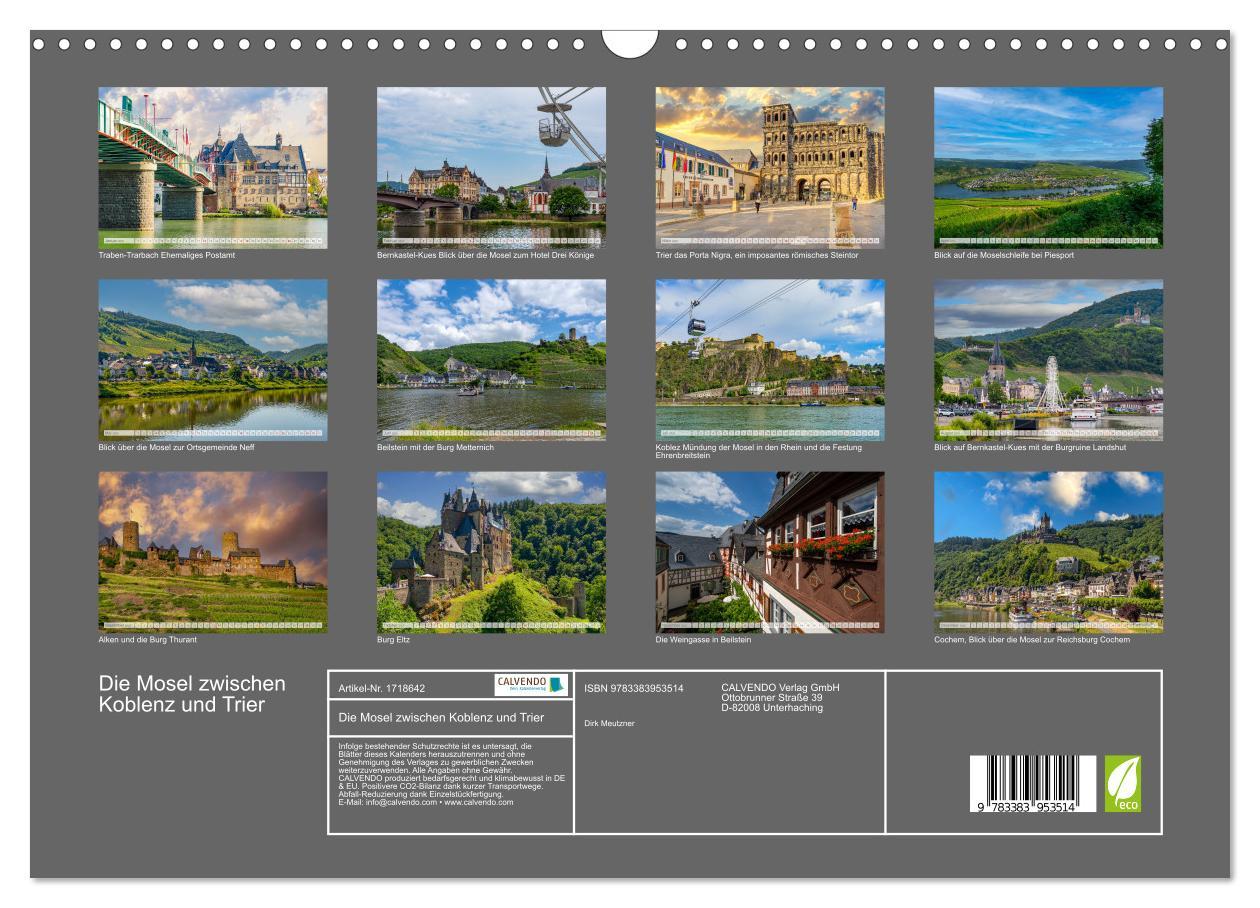 Bild: 9783383953514 | Die Mosel zwischen Koblenz und Trier (Wandkalender 2025 DIN A3...