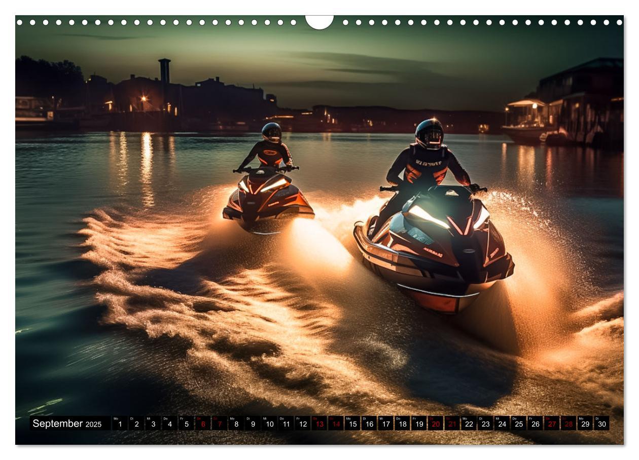 Bild: 9783383909238 | Jetski Power (Wandkalender 2025 DIN A3 quer), CALVENDO Monatskalender