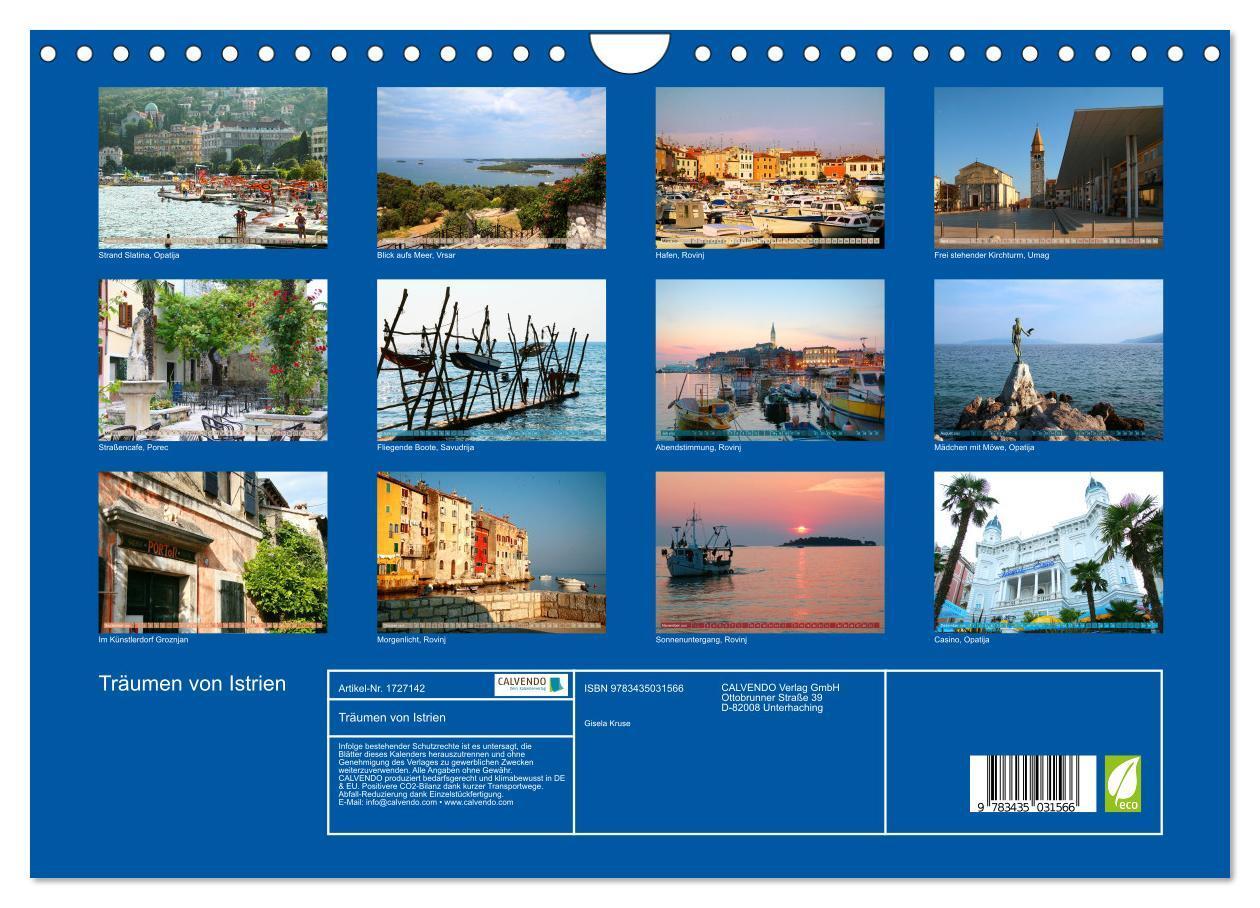 Bild: 9783435031566 | Träumen von Istrien (Wandkalender 2025 DIN A4 quer), CALVENDO...