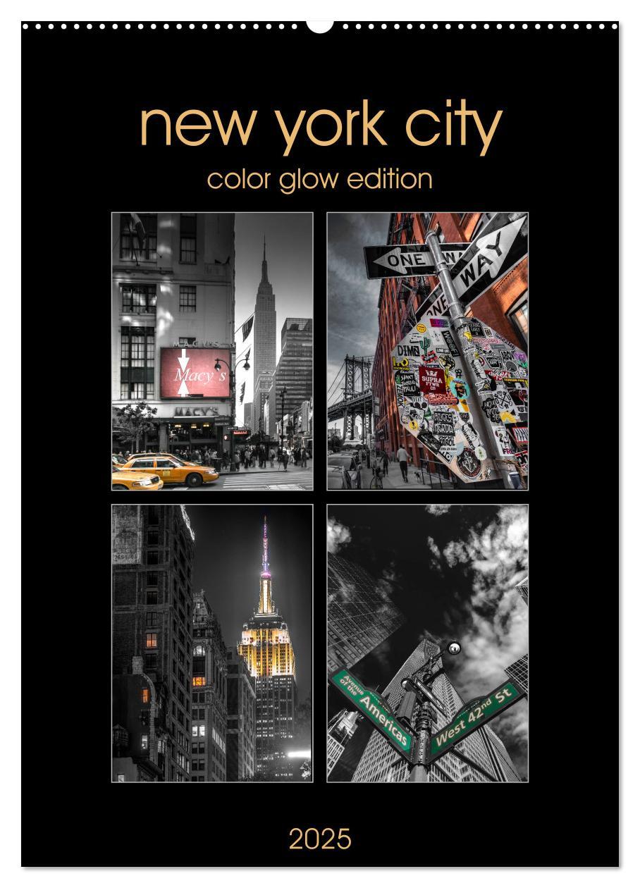 Cover: 9783435970889 | New York City - Color Glow Edition (Wandkalender 2025 DIN A2 hoch),...