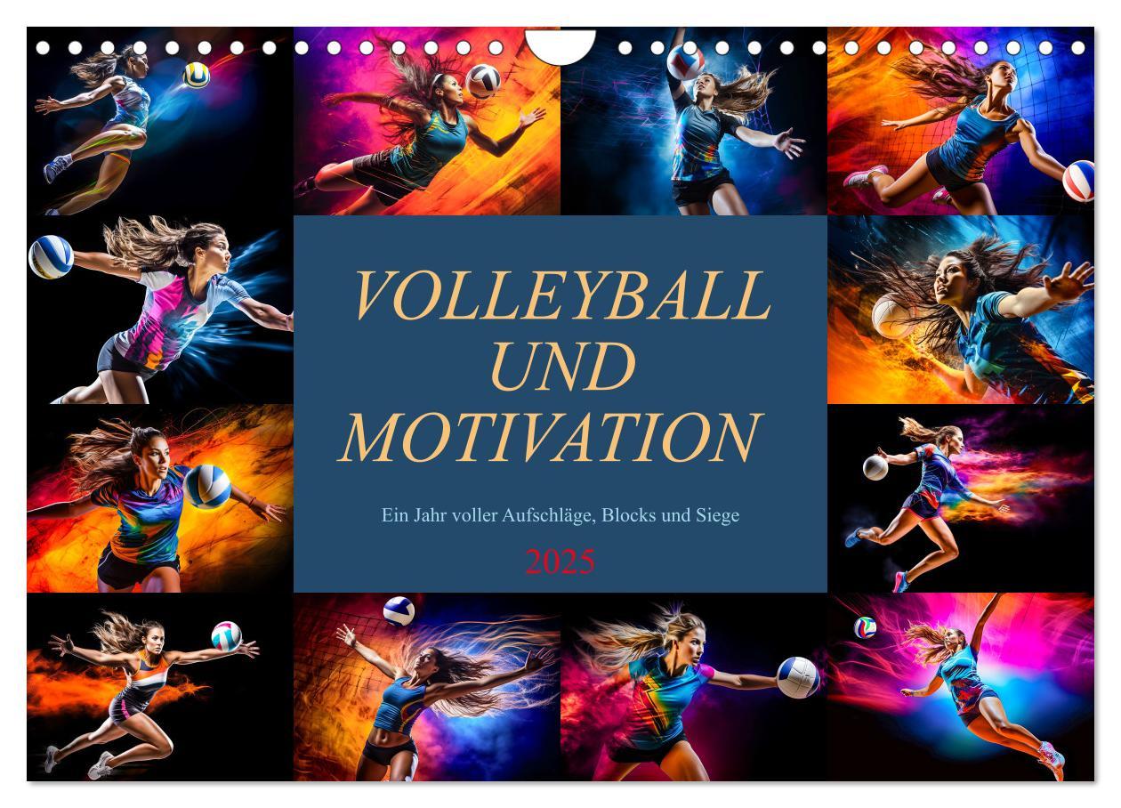 Cover: 9783383845765 | Volleyball und Motivation (Wandkalender 2025 DIN A4 quer), CALVENDO...