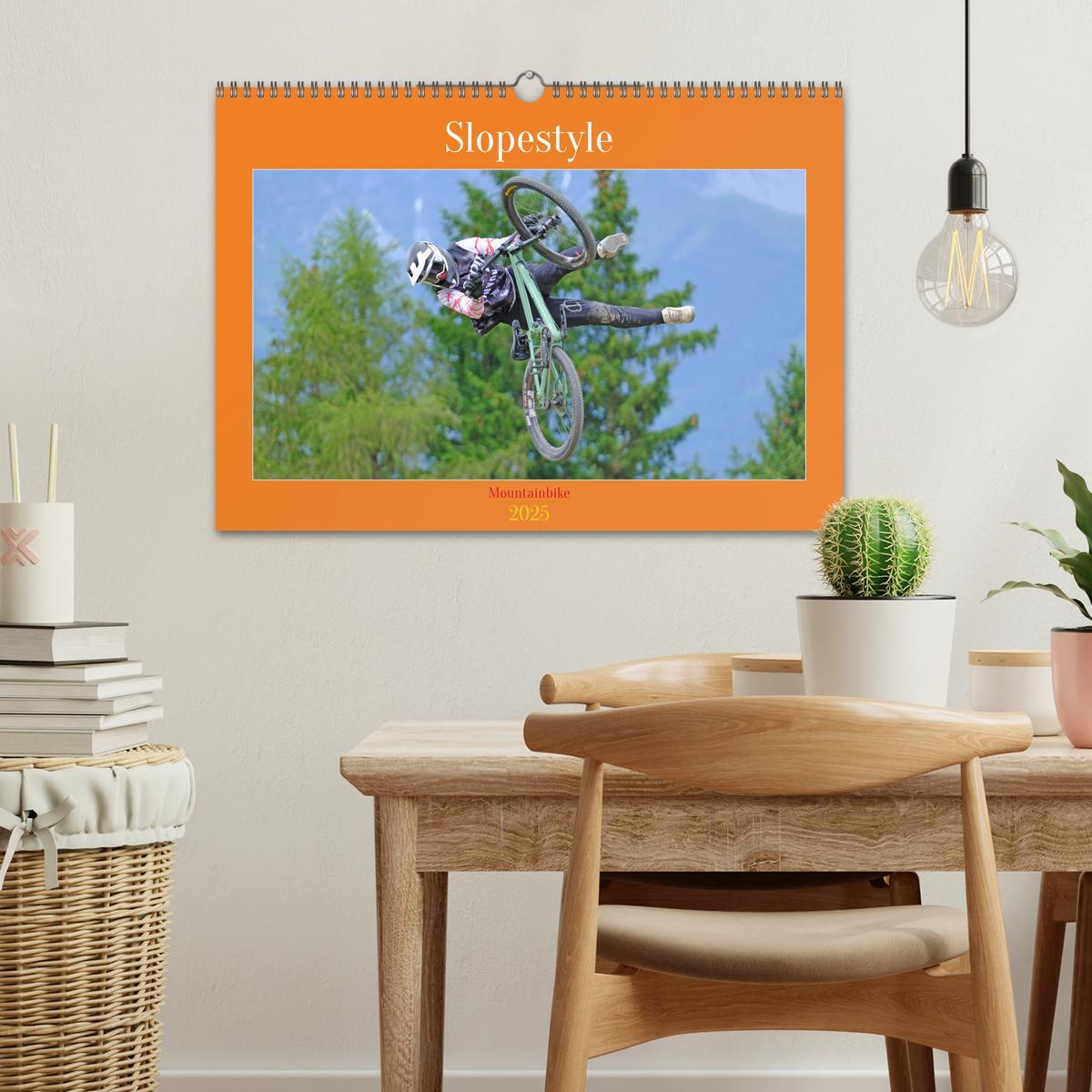 Bild: 9783383892110 | Slopestyle Mountainbike (Wandkalender 2025 DIN A3 quer), CALVENDO...