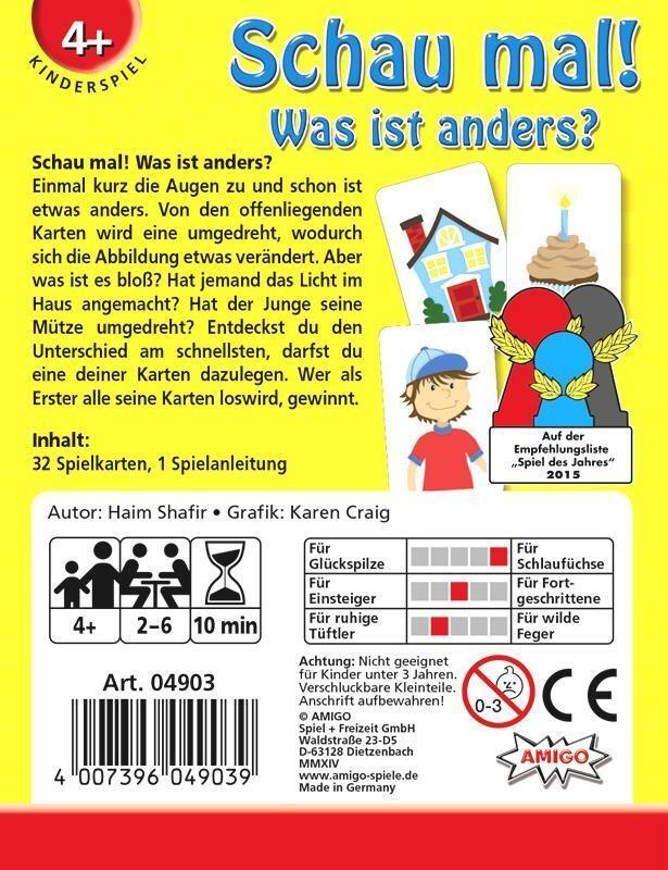 Bild: 4007396049039 | Schau mal! | AMIGO - Kinderspiel | Haim Shafir | Spiel | Brettspiel