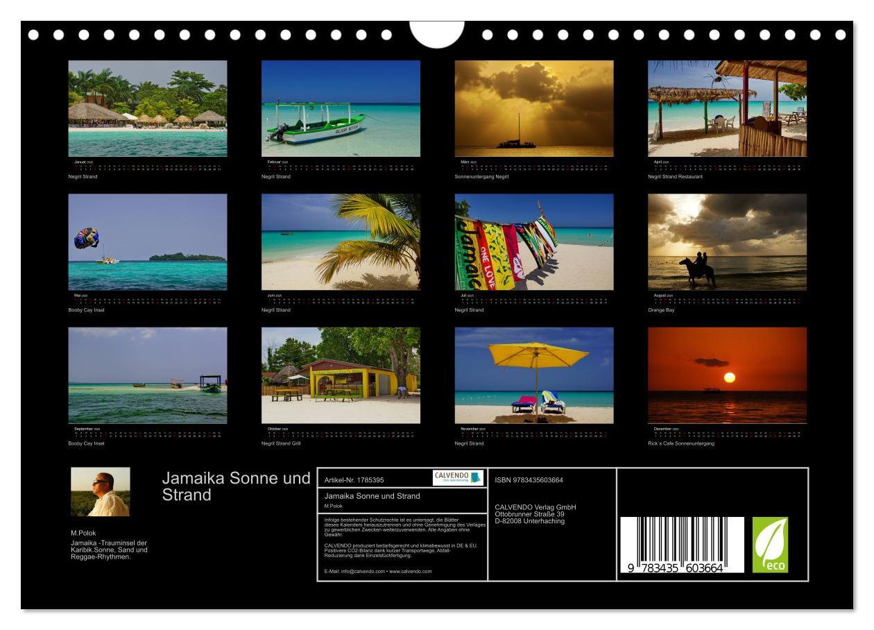 Bild: 9783435603664 | Jamaika Sonne und Strand (Wandkalender 2025 DIN A4 quer), CALVENDO...