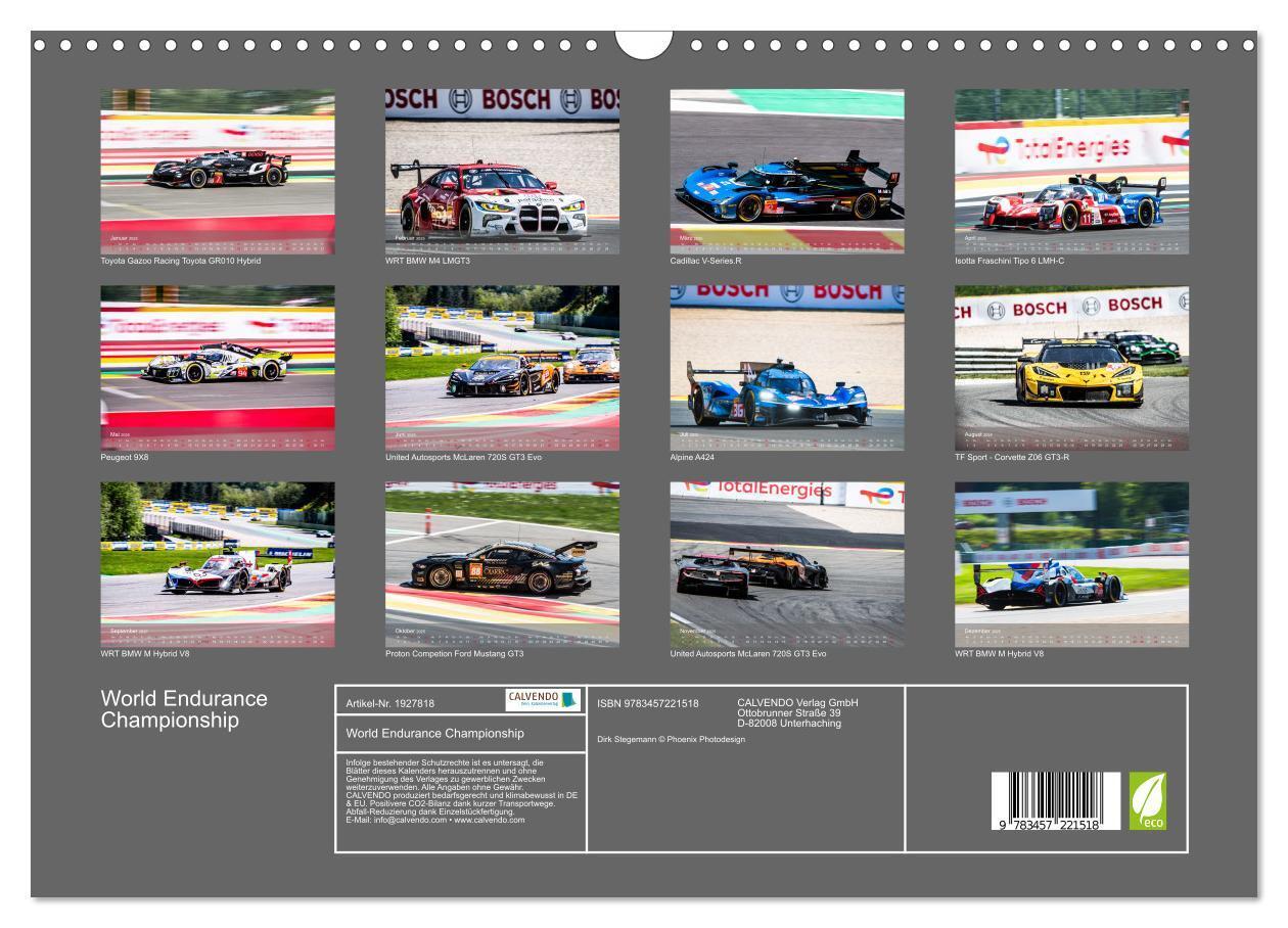 Bild: 9783457221518 | World Endurance Championship (Wandkalender 2025 DIN A3 quer),...