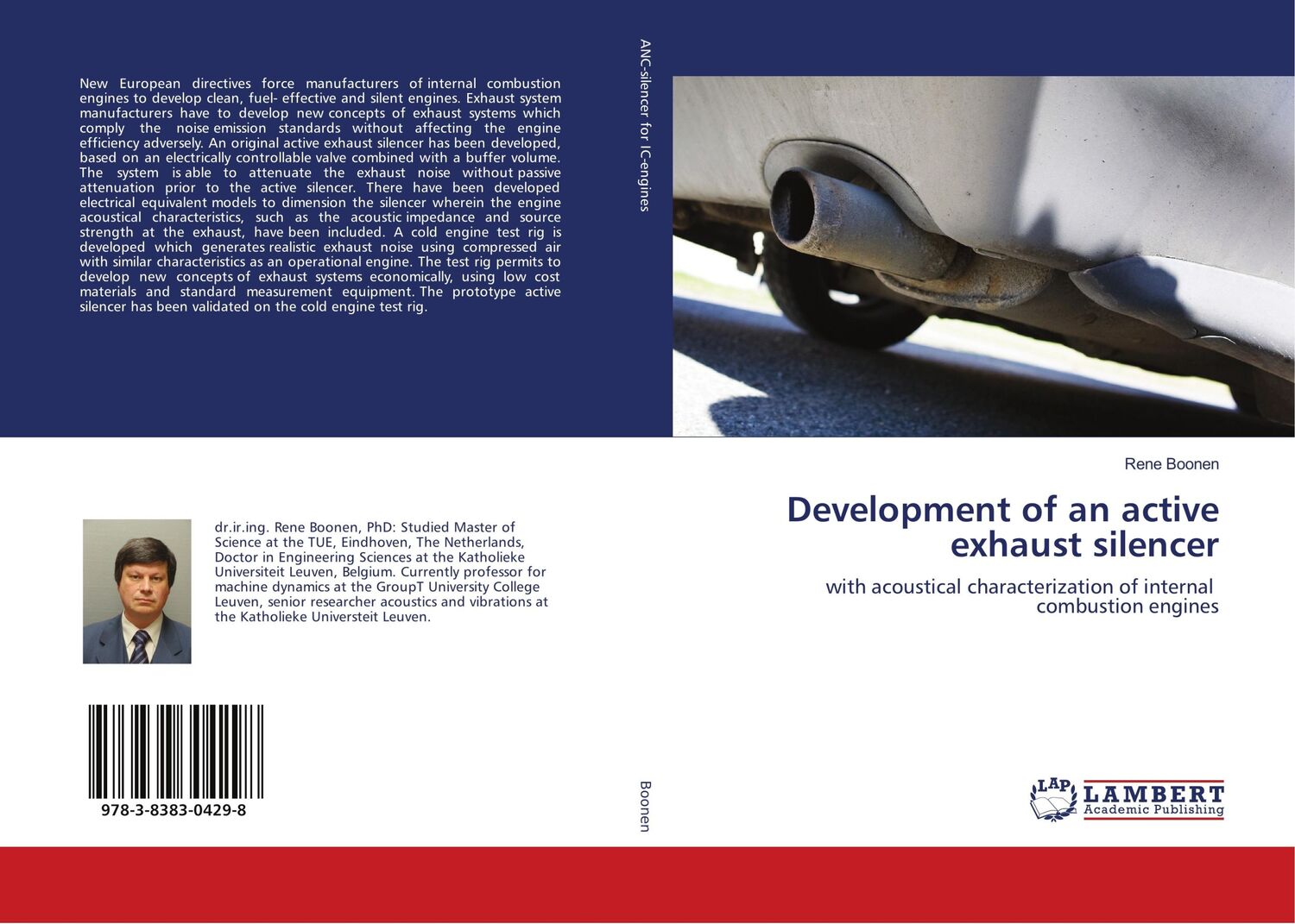 Cover: 9783838304298 | Development of an active exhaust silencer | Rene Boonen | Taschenbuch