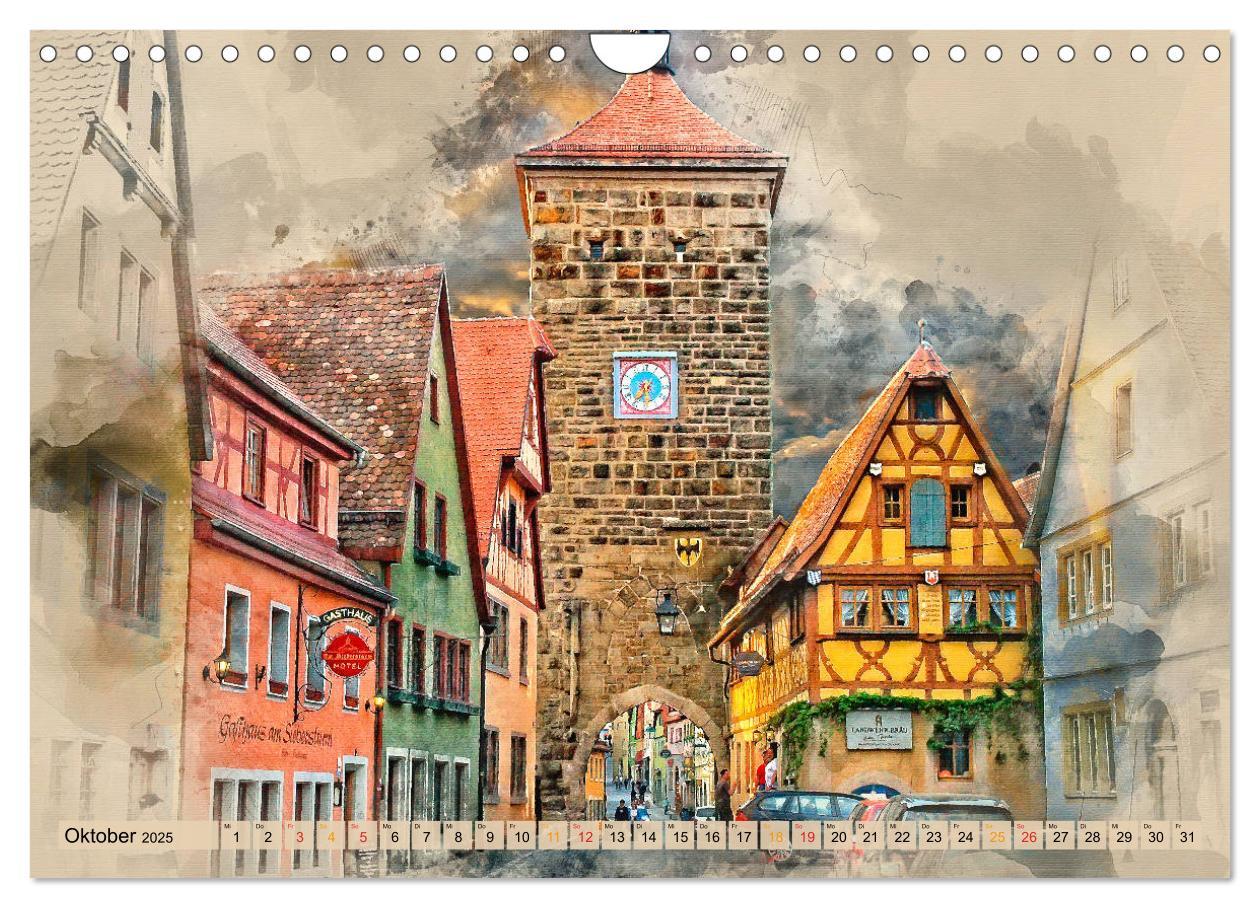 Bild: 9783435410132 | Romantische Städte - Rothenburg ob der Tauber (Wandkalender 2025...