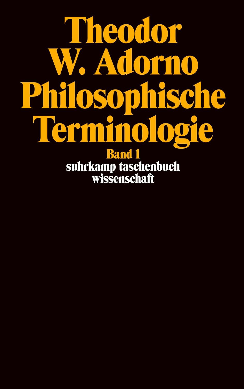 Cover: 9783518276235 | Philosophische Terminologie I | Zur Einleitung | Theodor W. Adorno