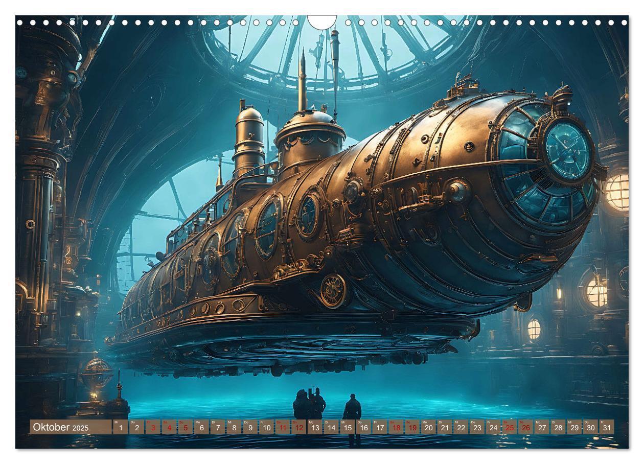 Bild: 9783383826795 | Steampunk Maschinenwelt (Wandkalender 2025 DIN A3 quer), CALVENDO...