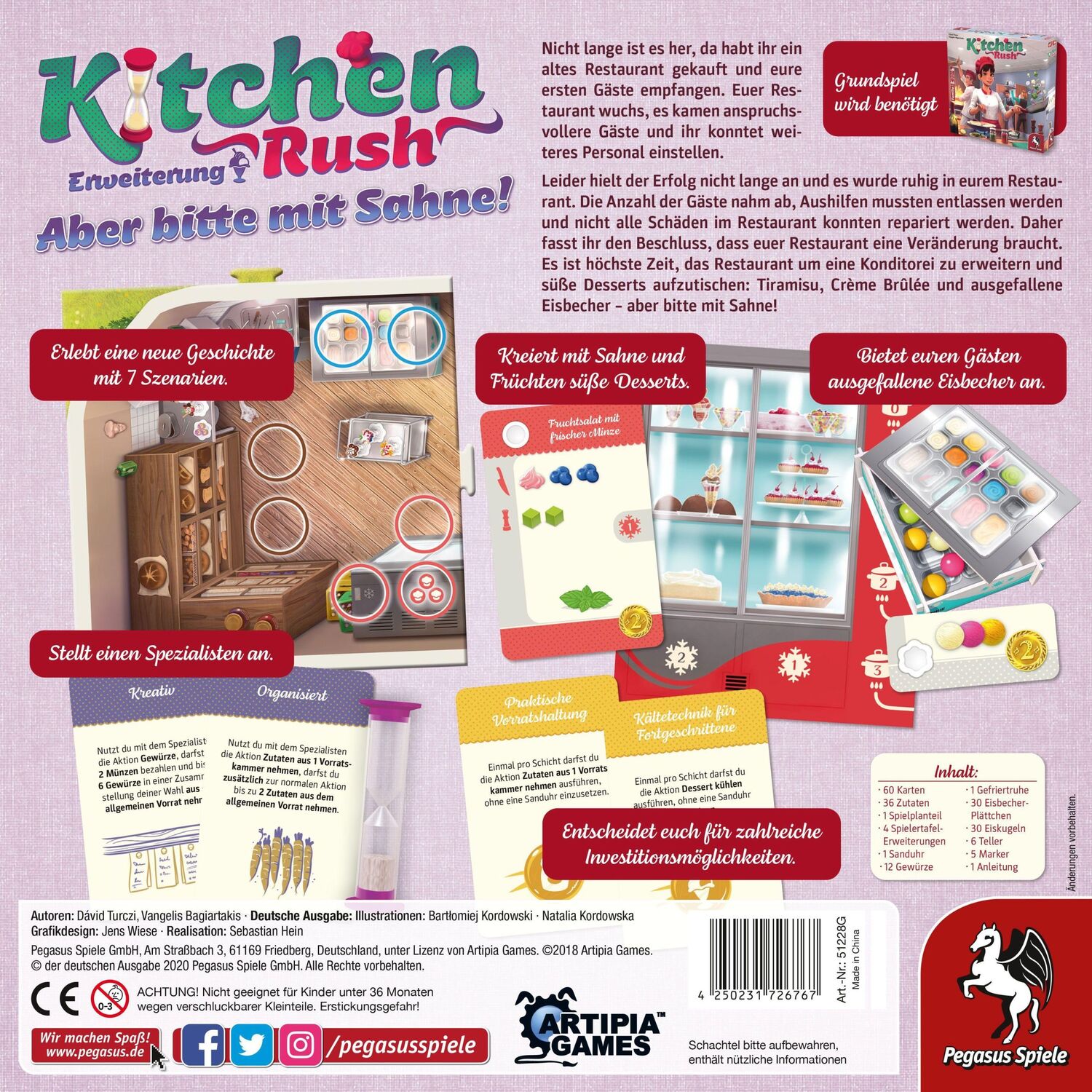 Bild: 4250231726767 | Kitchen Rush: Aber bitte mit Sahne [Erweiterung] | Dávid Turczi | 2021