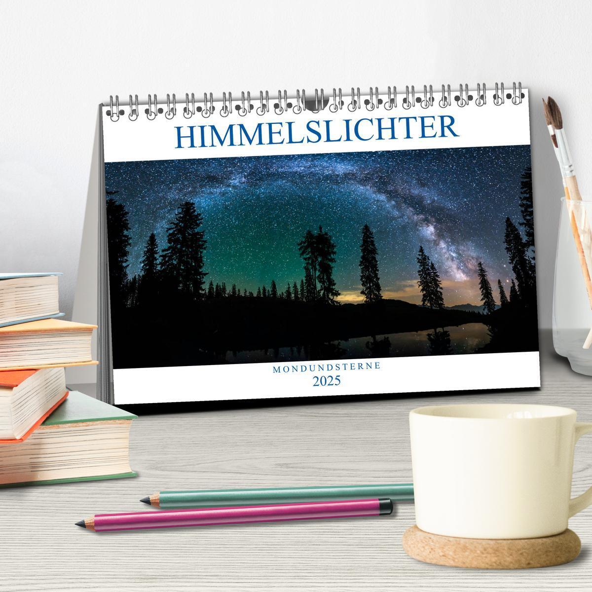 Bild: 9783435423545 | Himmelslichter - Mond und Sterne (Tischkalender 2025 DIN A5 quer),...