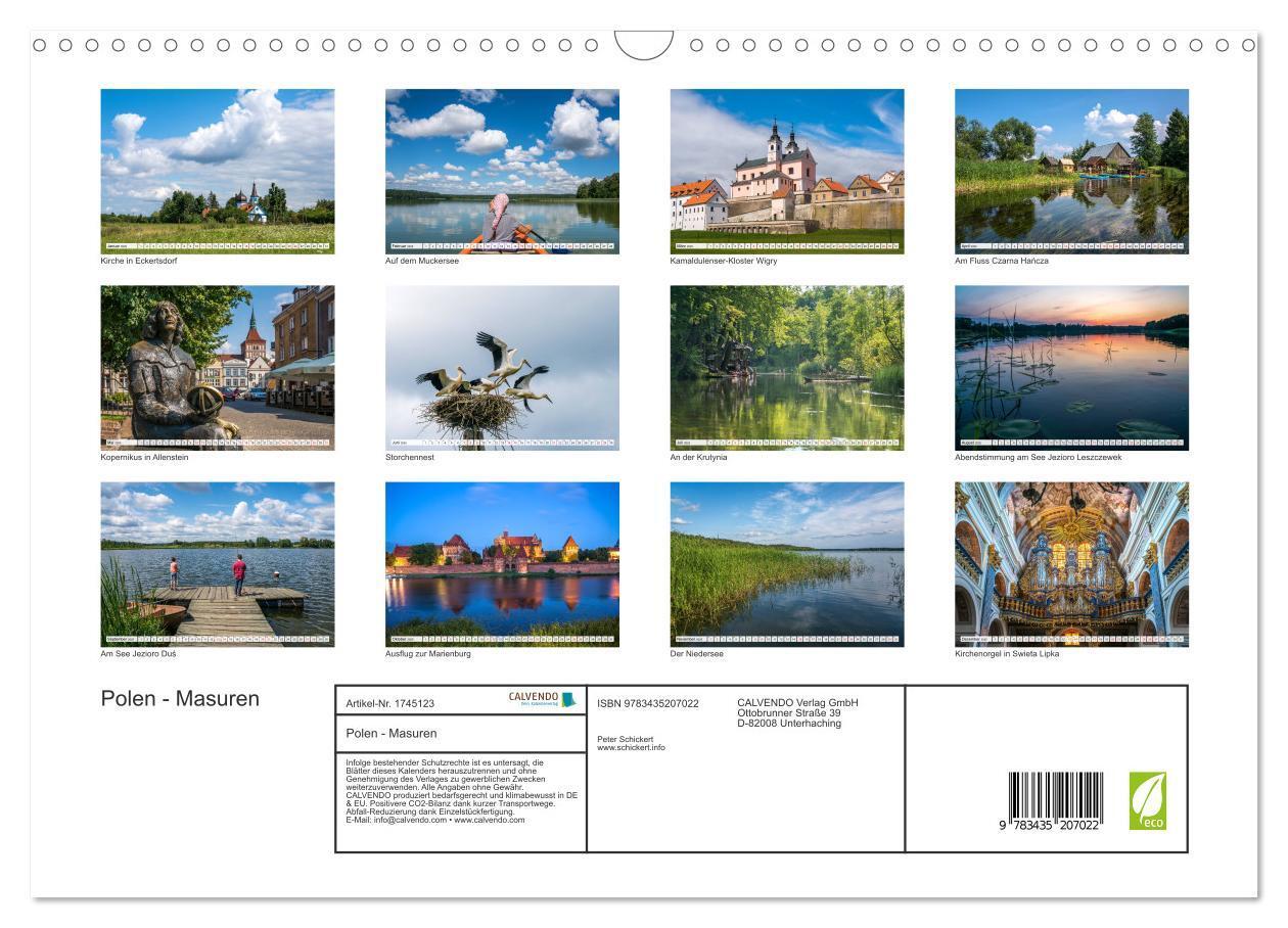 Bild: 9783435207022 | Polen - Masuren (Wandkalender 2025 DIN A3 quer), CALVENDO...