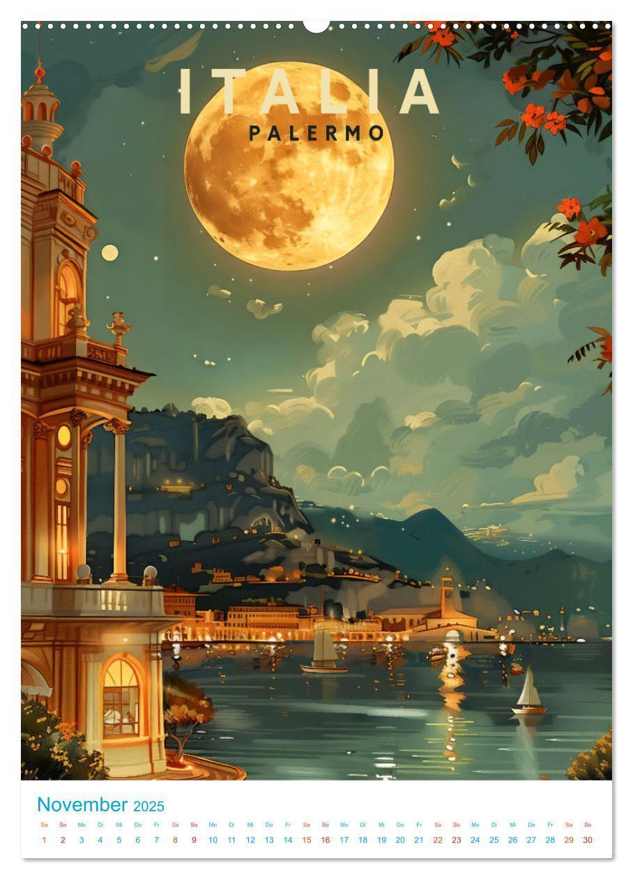 Bild: 9783457130308 | Italien - Old School Poster Style (Wandkalender 2025 DIN A2 hoch),...