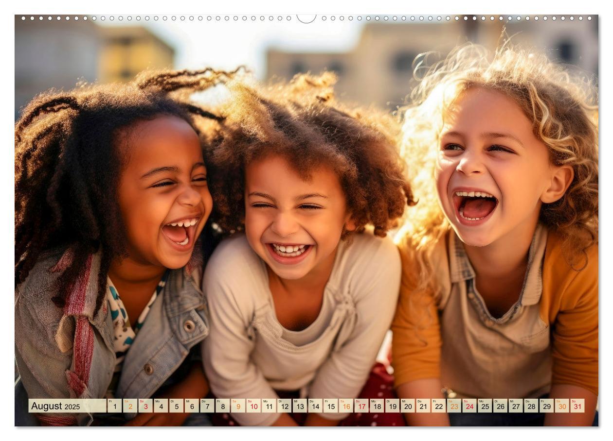 Bild: 9783383864797 | Kinder Lachen (hochwertiger Premium Wandkalender 2025 DIN A2 quer),...