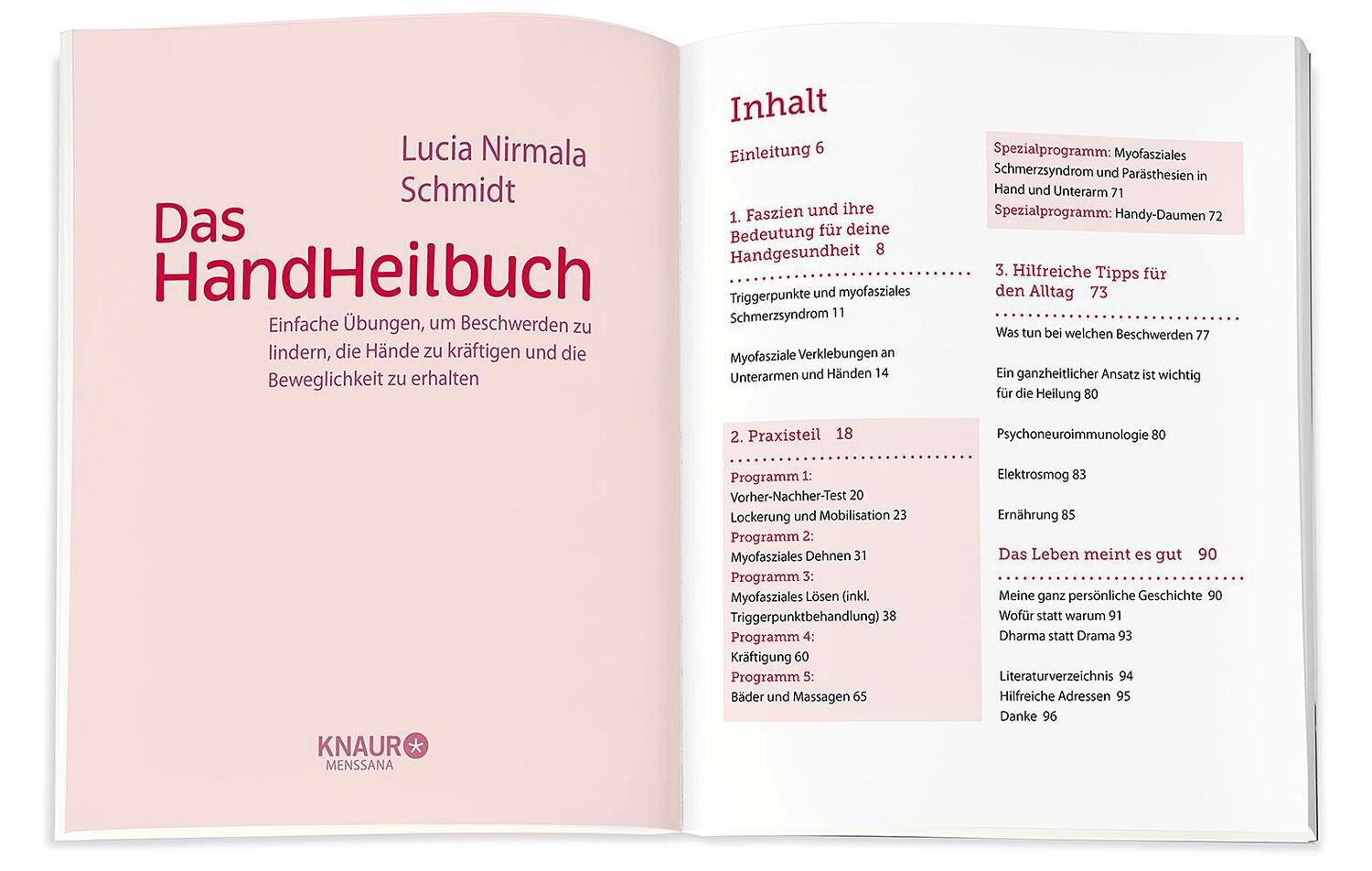 Bild: 9783426658550 | Das HandHeilbuch | Lucia Nirmala Schmidt | Taschenbuch | 96 S. | 2020