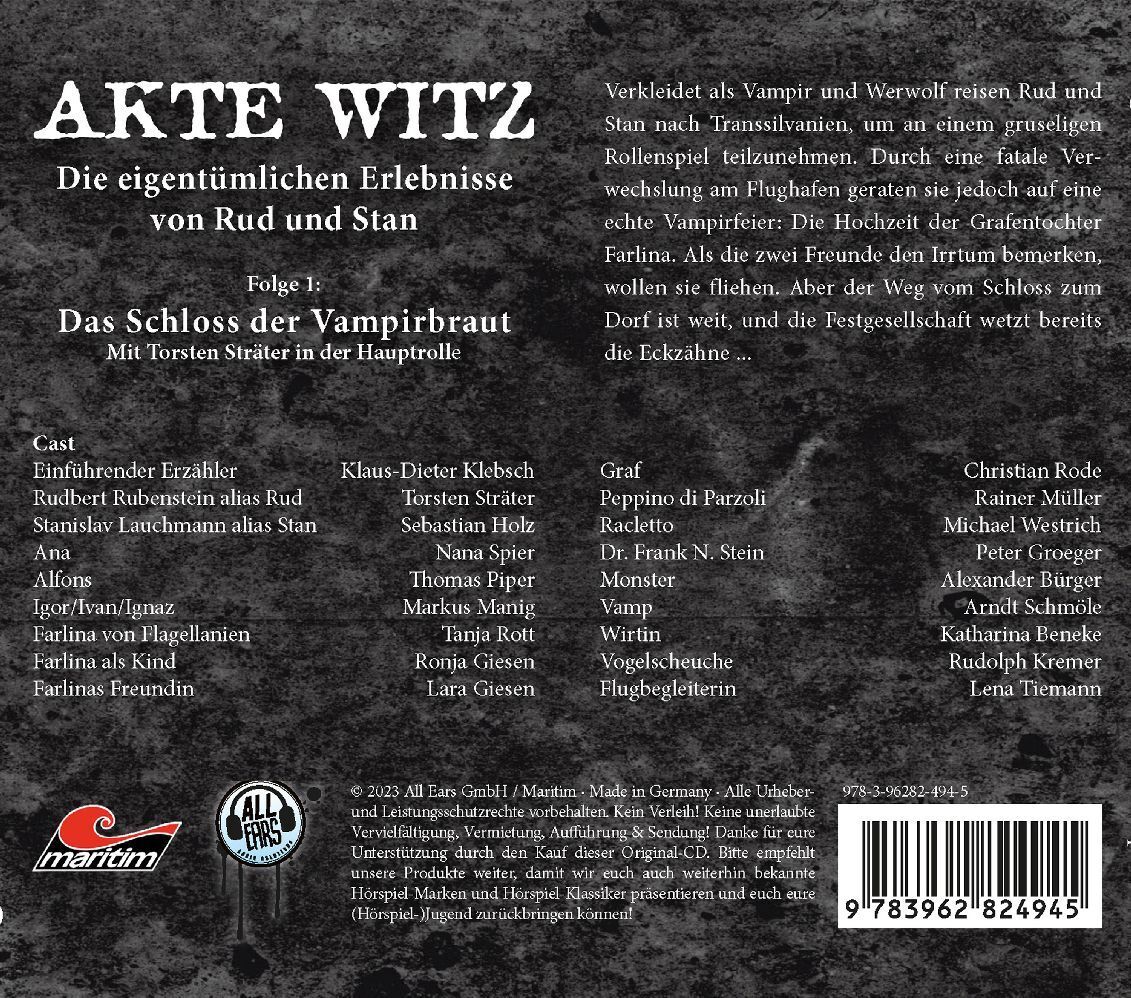 Bild: 9783962824945 | Akte Witz: Das Schloss der Vampirbraut, 1 Audio-CD | Deutschland | CD