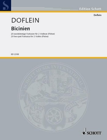 Cover: 9790001036450 | Bicinien | 20 zweistimmige Fantasien aus der Zeit um 1600 | Doflein