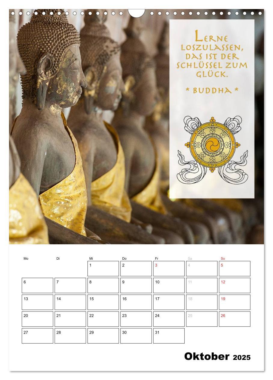 Bild: 9783457013021 | BUDDHAS ZITATE Buddhistische Weisheiten (Wandkalender 2025 DIN A3...