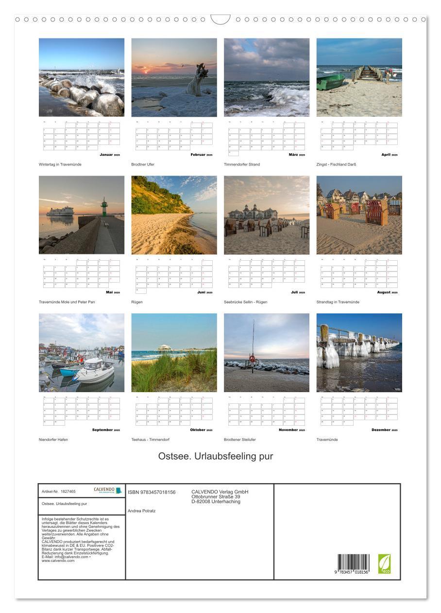 Bild: 9783457018156 | Ostsee. Urlaubsfeeling pur (Wandkalender 2025 DIN A2 hoch),...