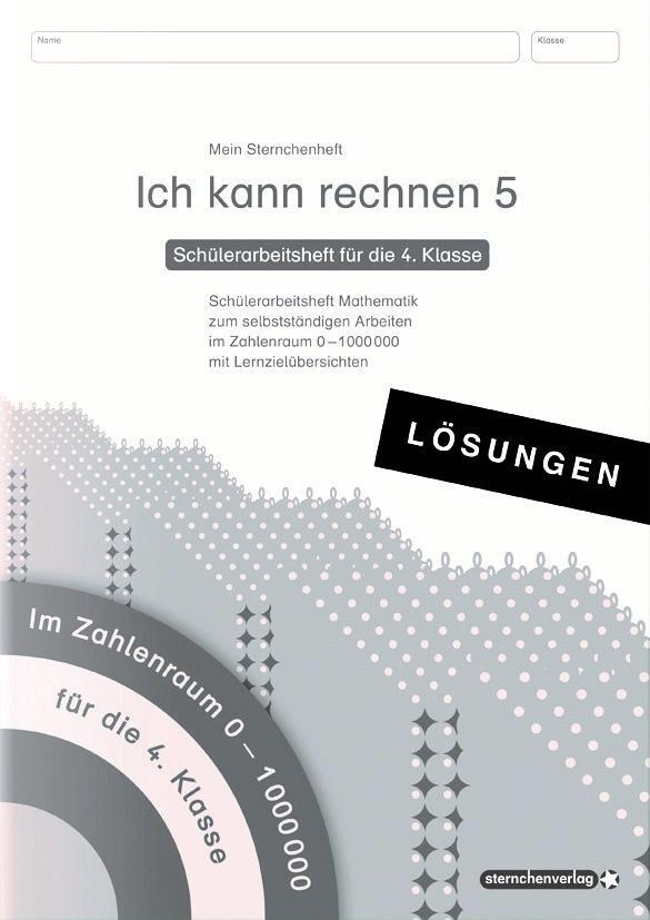 Cover: 9783946904090 | Ich kann rechnen 5 Lösungen - Schülerarbeitsheft für die 4. Klasse