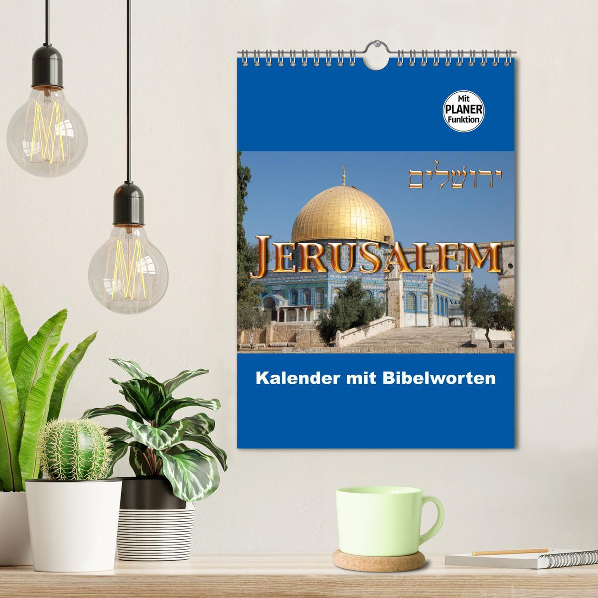 Bild: 9783457026823 | Jerusalem Kalender mit Bibelworten und Planer! (Wandkalender 2025...