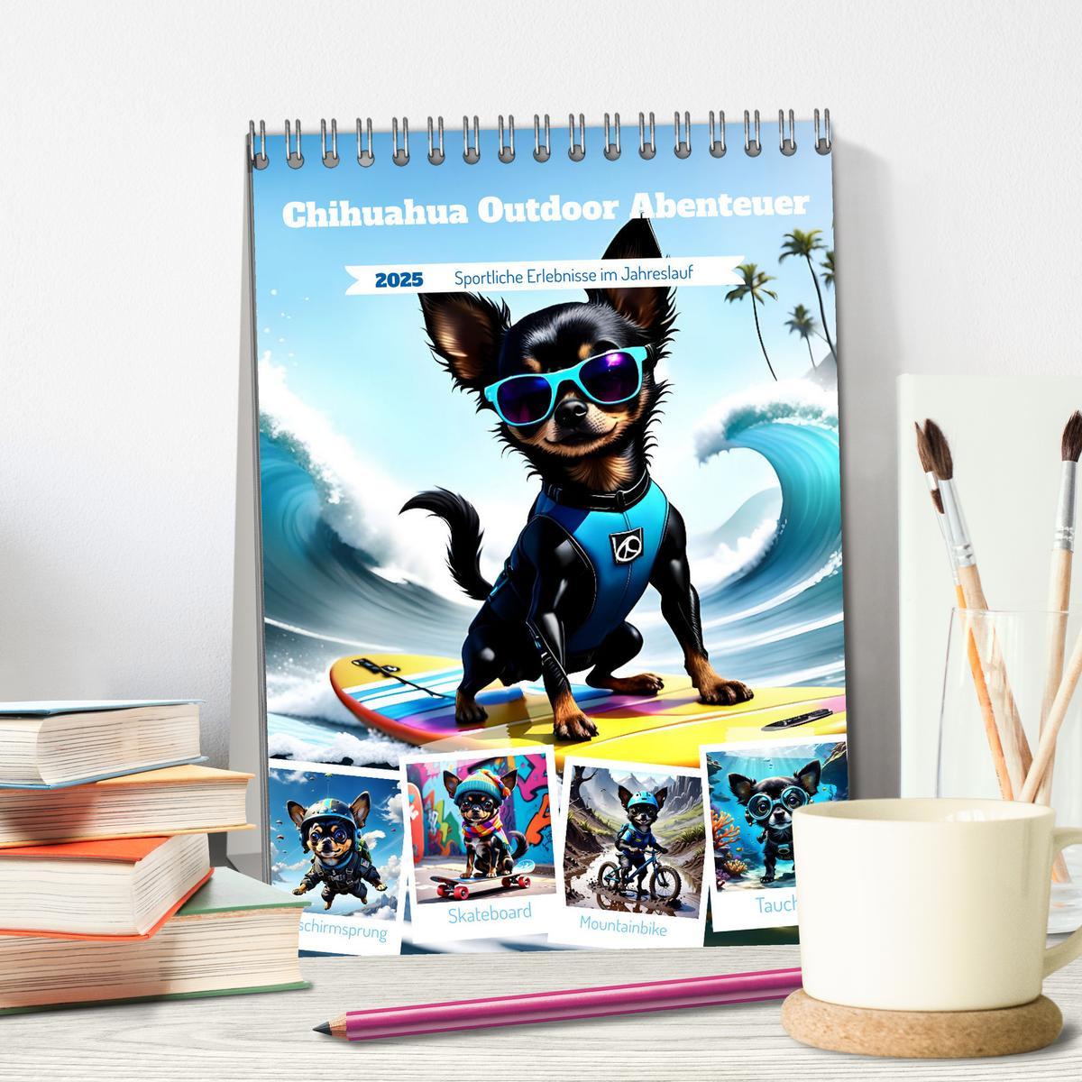 Bild: 9783457141762 | Chihuahua Outdoor Abenteuer (Tischkalender 2025 DIN A5 hoch),...