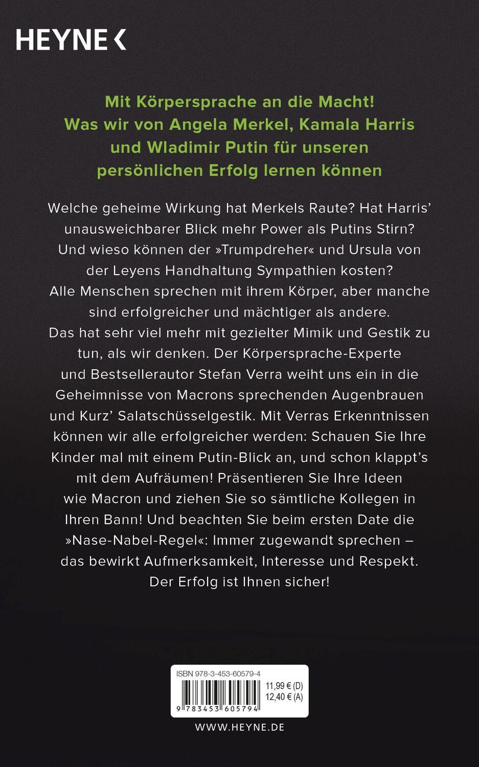 Bild: 9783453605794 | Die Körpersprache der Mächtigen | Stefan Verra | Taschenbuch | Deutsch