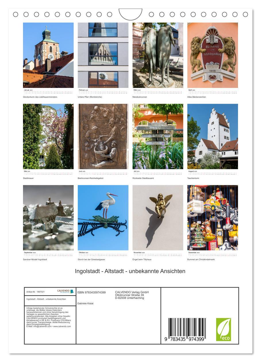 Bild: 9783435974399 | Ingolstadt - Altstadt - unbekannte Ansichten (Wandkalender 2025 DIN...