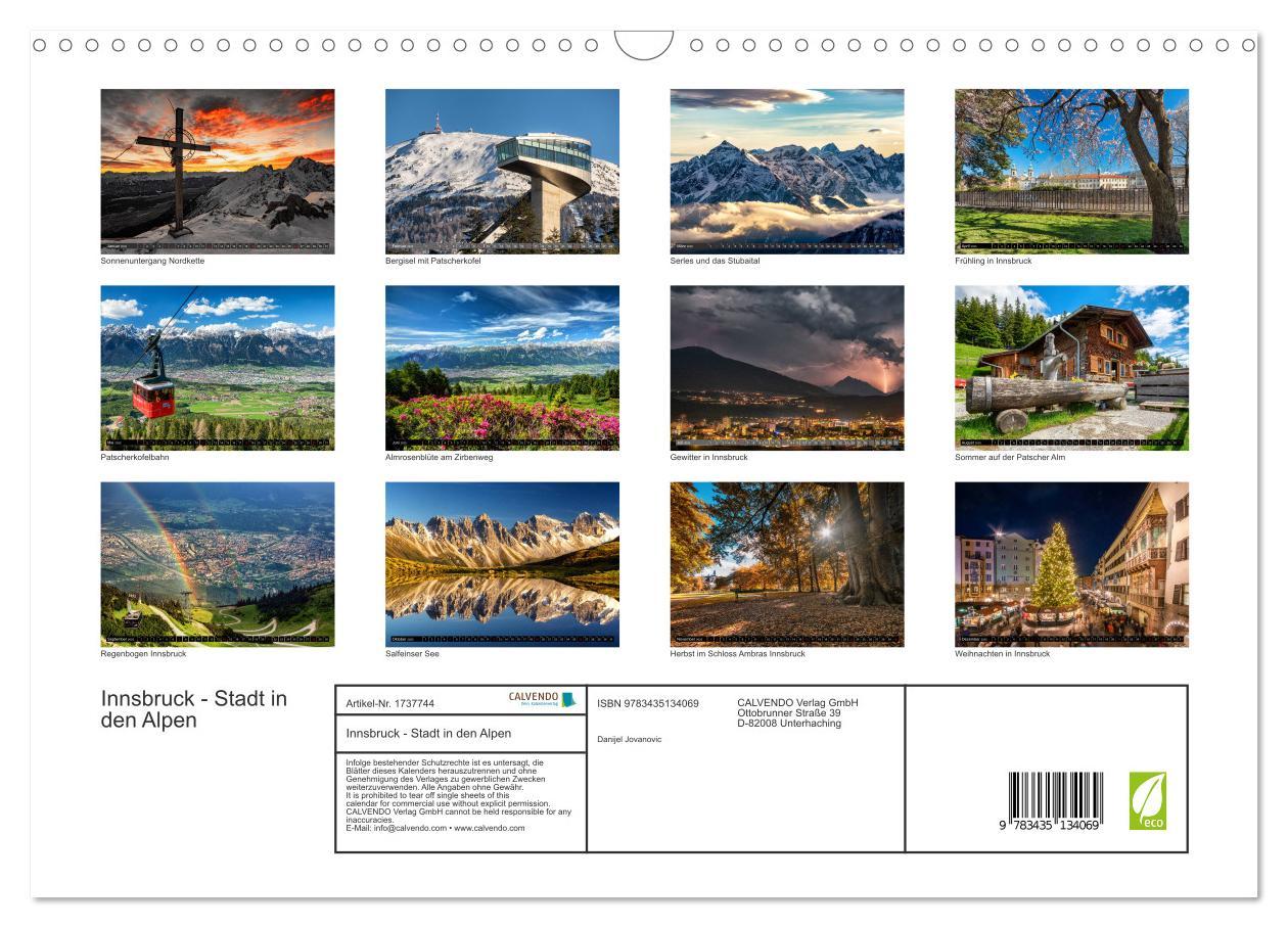 Bild: 9783435134069 | Innsbruck - Stadt in den Alpen (Wandkalender 2025 DIN A3 quer),...