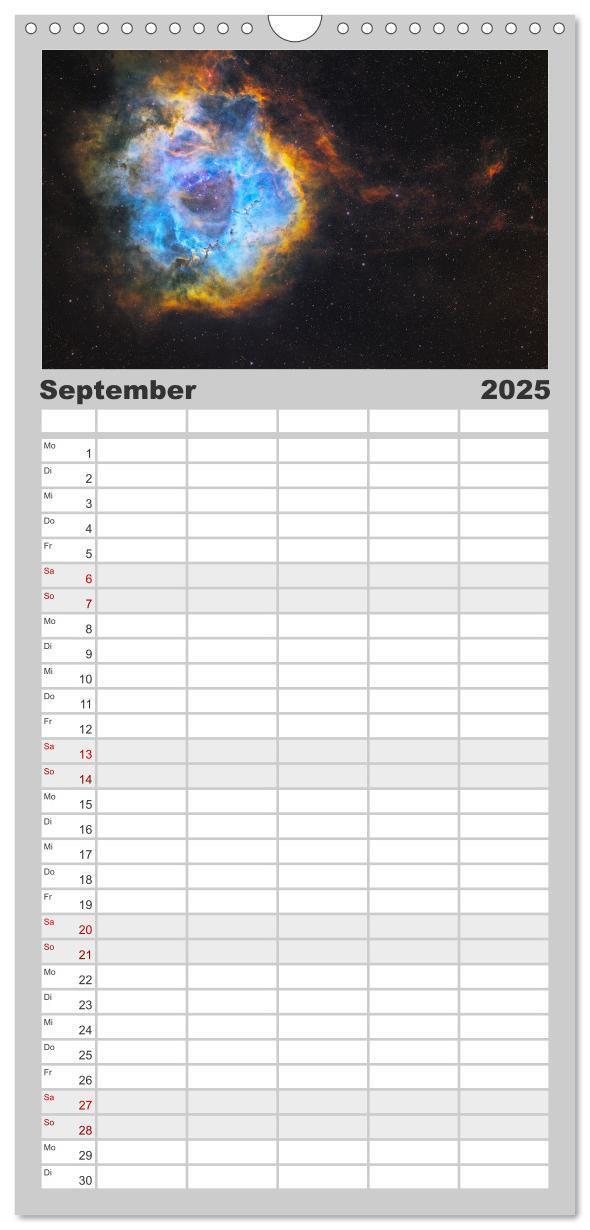 Bild: 9783457195246 | Familienplaner 2025 - Deep Sky Kalender mit 5 Spalten...