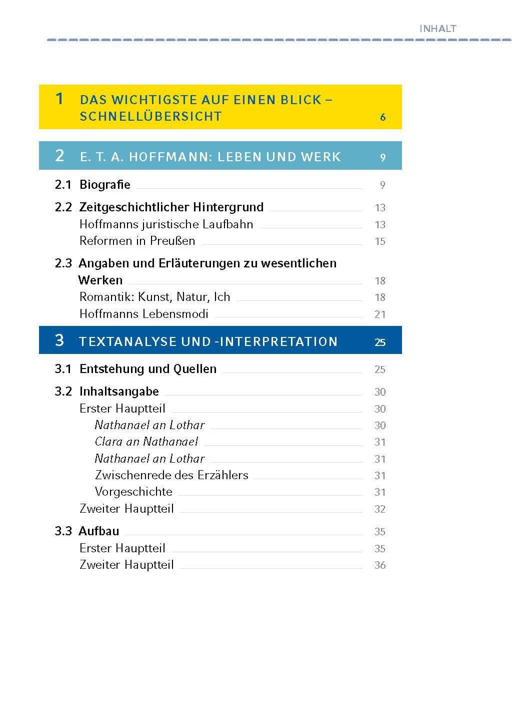 Bild: 9783804420724 | Der Sandmann - Textanalyse und Interpretation | Hoffmann | Taschenbuch