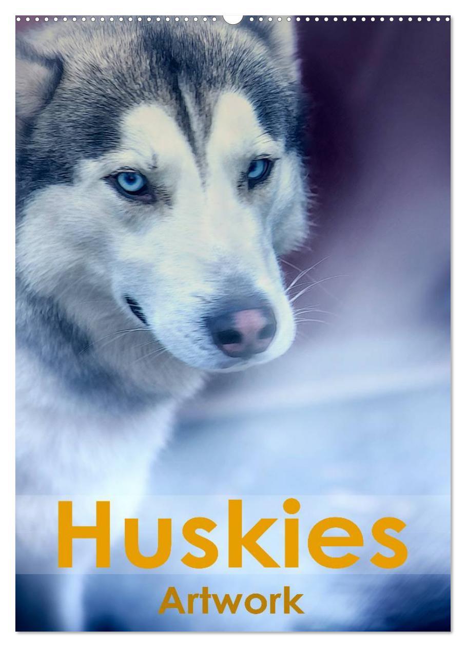 Cover: 9783457011300 | Huskies - Artwork (Wandkalender 2025 DIN A2 hoch), CALVENDO...