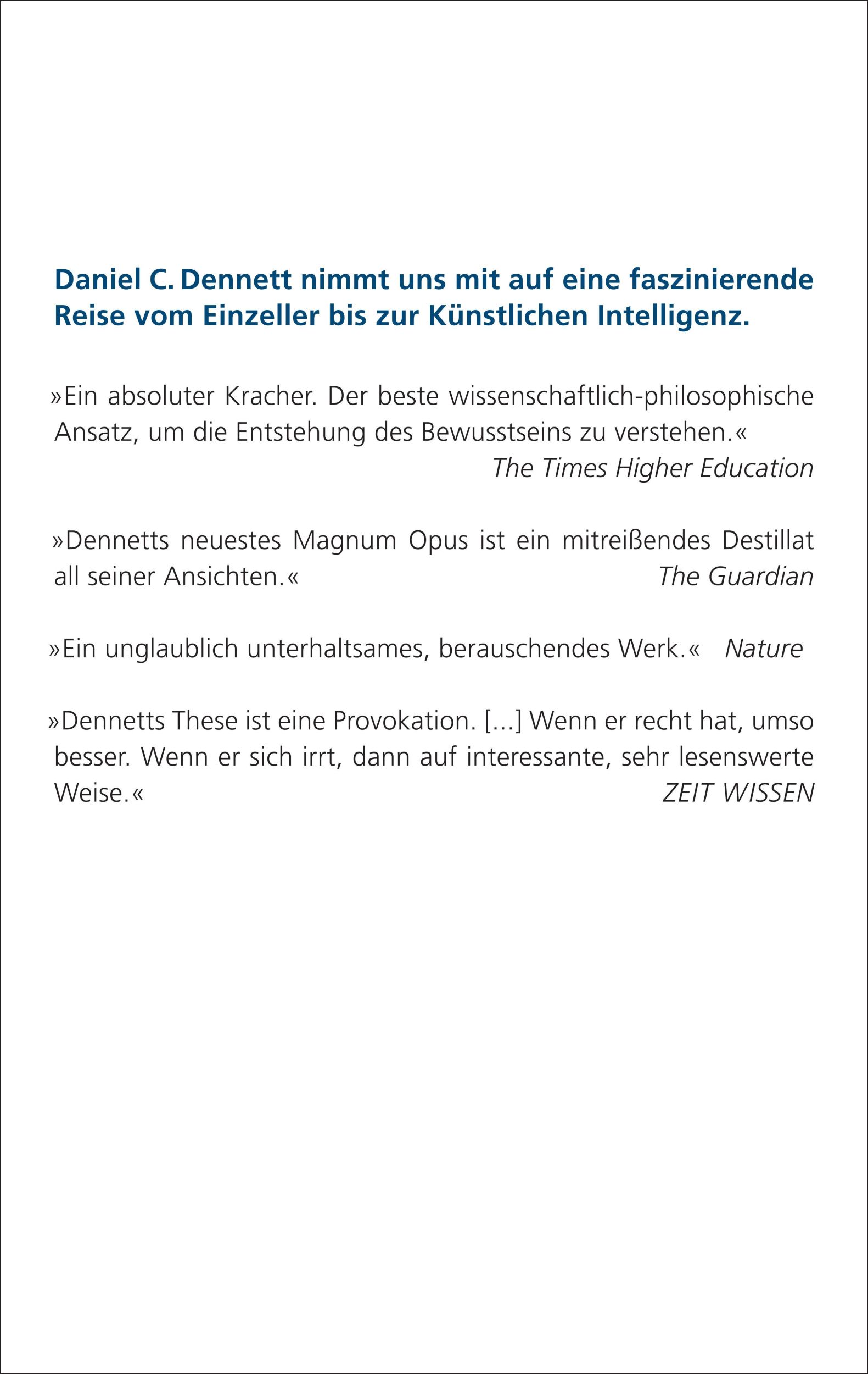 Rückseite: 9783518588314 | Von den Bakterien zu Bach - und zurück | Die Evolution des Geistes