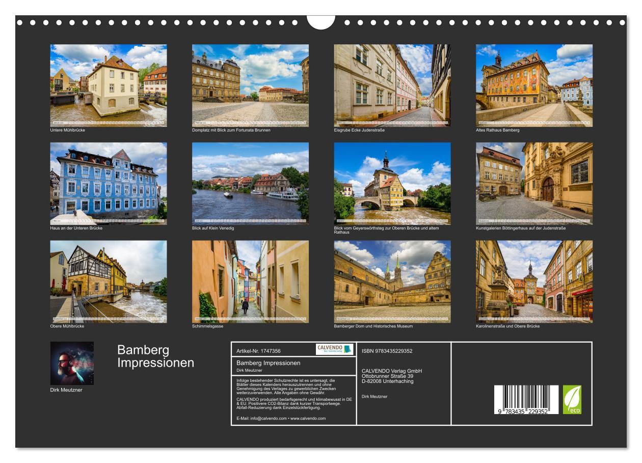 Bild: 9783435229352 | Bamberg Impressionen (Wandkalender 2025 DIN A3 quer), CALVENDO...