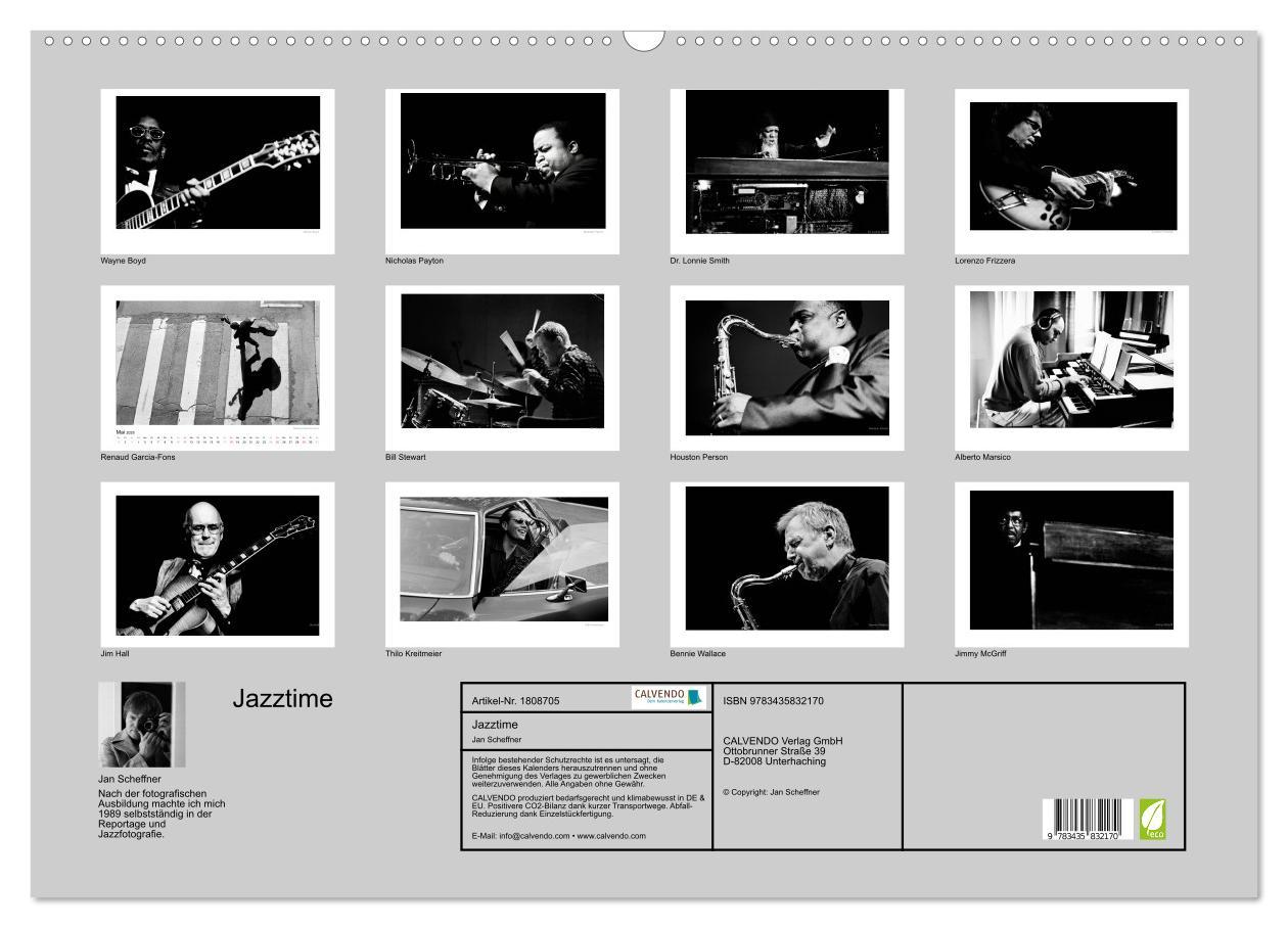 Bild: 9783435832170 | Jazztime (Wandkalender 2025 DIN A2 quer), CALVENDO Monatskalender