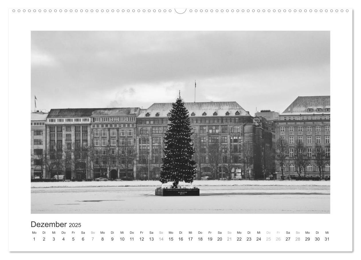 Bild: 9783435653164 | Hamburg in schwarz-weiss (Wandkalender 2025 DIN A2 quer), CALVENDO...