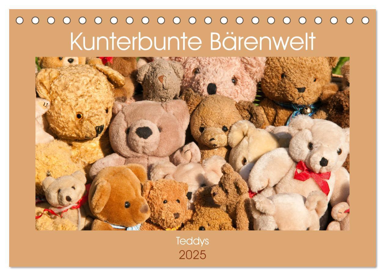 Cover: 9783435410842 | Kunterbunte Bärenwelt - Teddys (Tischkalender 2025 DIN A5 quer),...