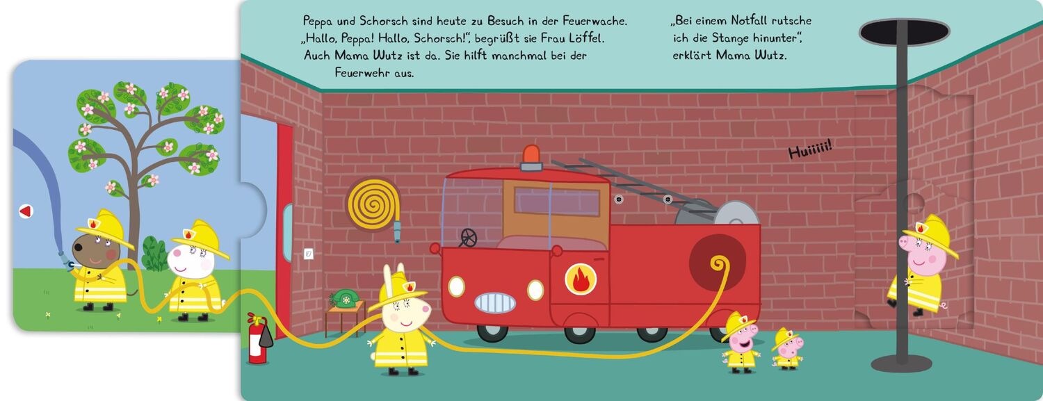 Bild: 9783833241376 | Peppa Pig: Peppa bei der Feuerwehr: Mein großer Schiebespaß | Panini