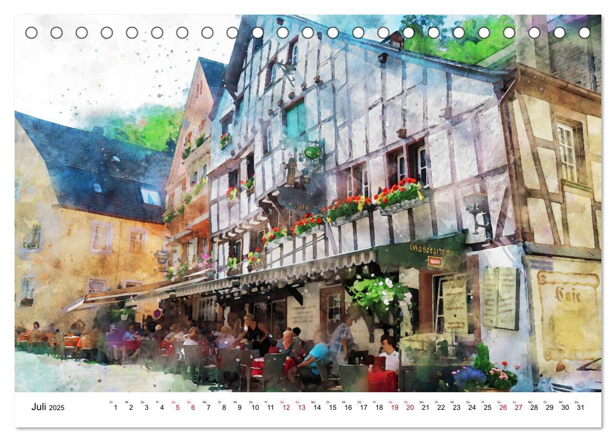 Bild: 9783435140862 | Bernkastel-Kues - Stadtrundgang in Aquarell (Tischkalender 2025 DIN...