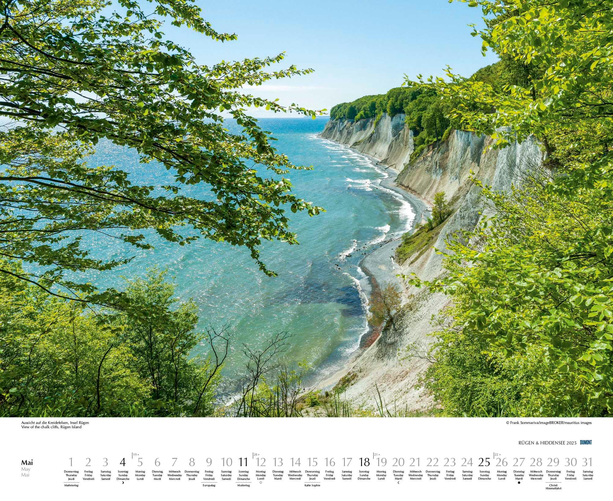 Bild: 4250809652726 | Rügen &amp; Hiddensee 2025 - Wandkalender 52 x 42,5 cm - Spiralbindung