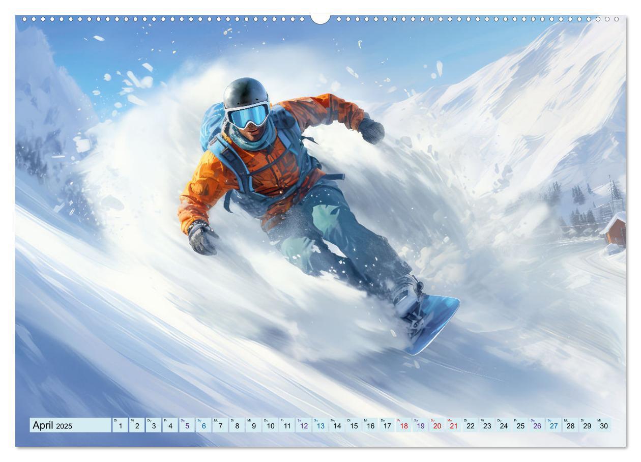 Bild: 9783383772238 | Snowboarder in Aktion (Wandkalender 2025 DIN A2 quer), CALVENDO...