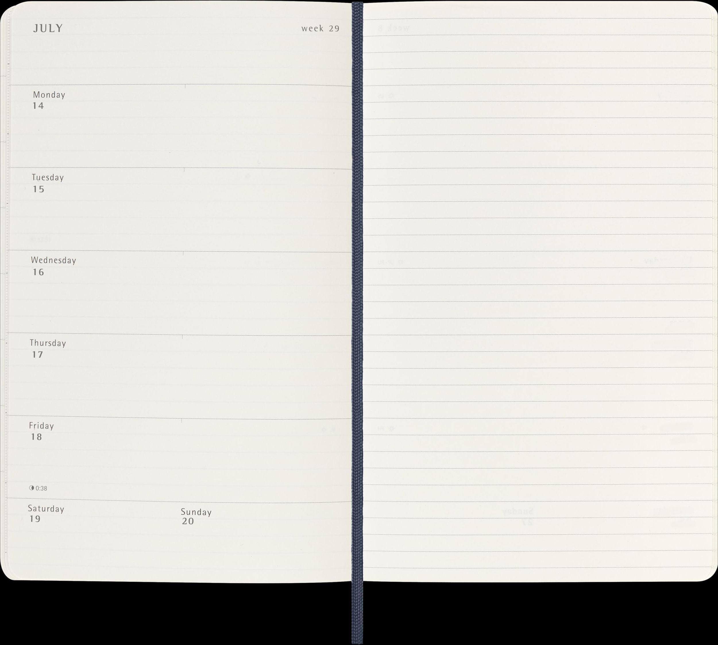 Bild: 8056999270292 | Moleskine 12 Monate Wochen Notizkalender 2025, Large/A5, 1 Wo = 1...