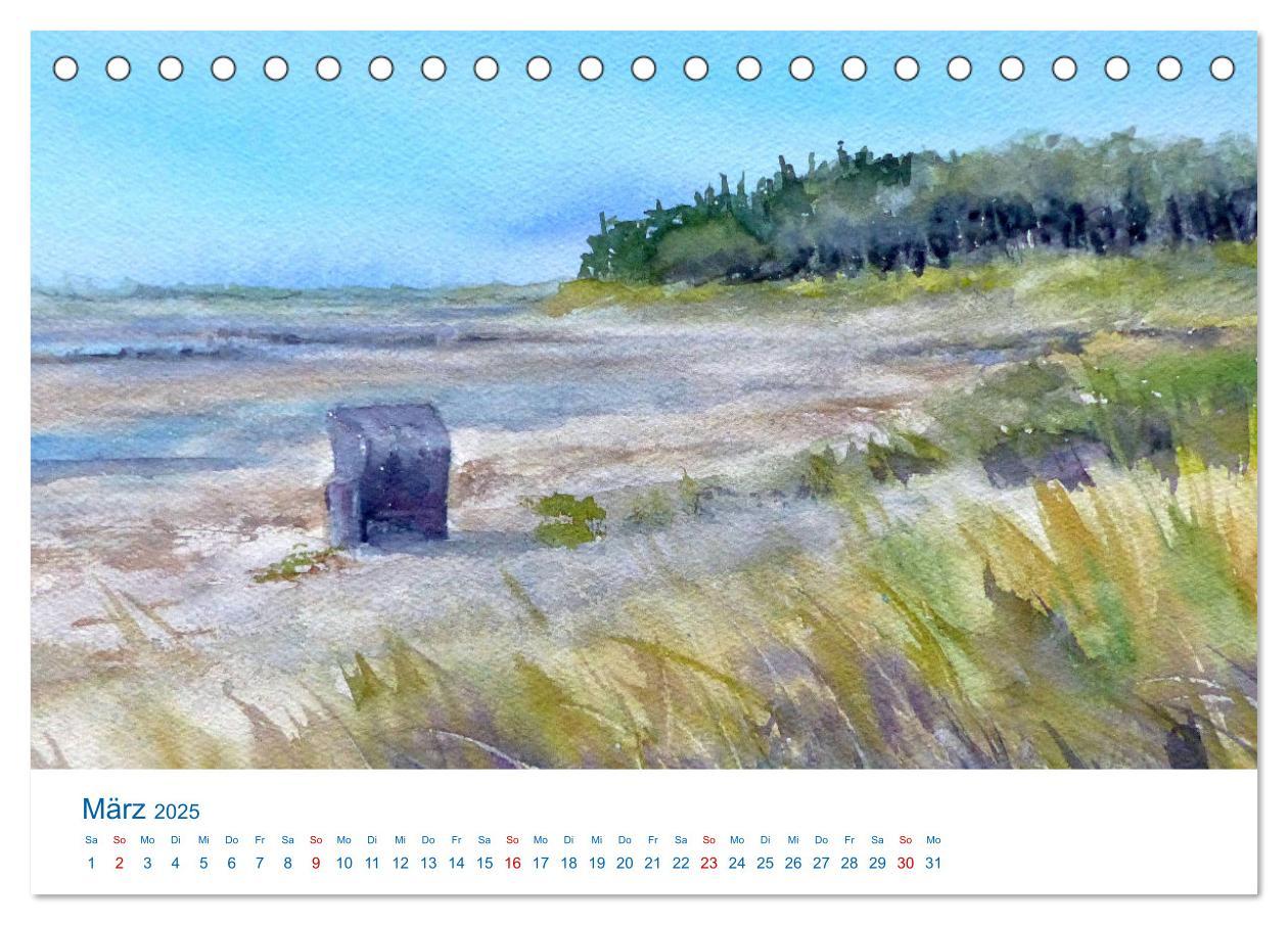 Bild: 9783457146804 | Föhr - Aquarelle (Tischkalender 2025 DIN A5 quer), CALVENDO...