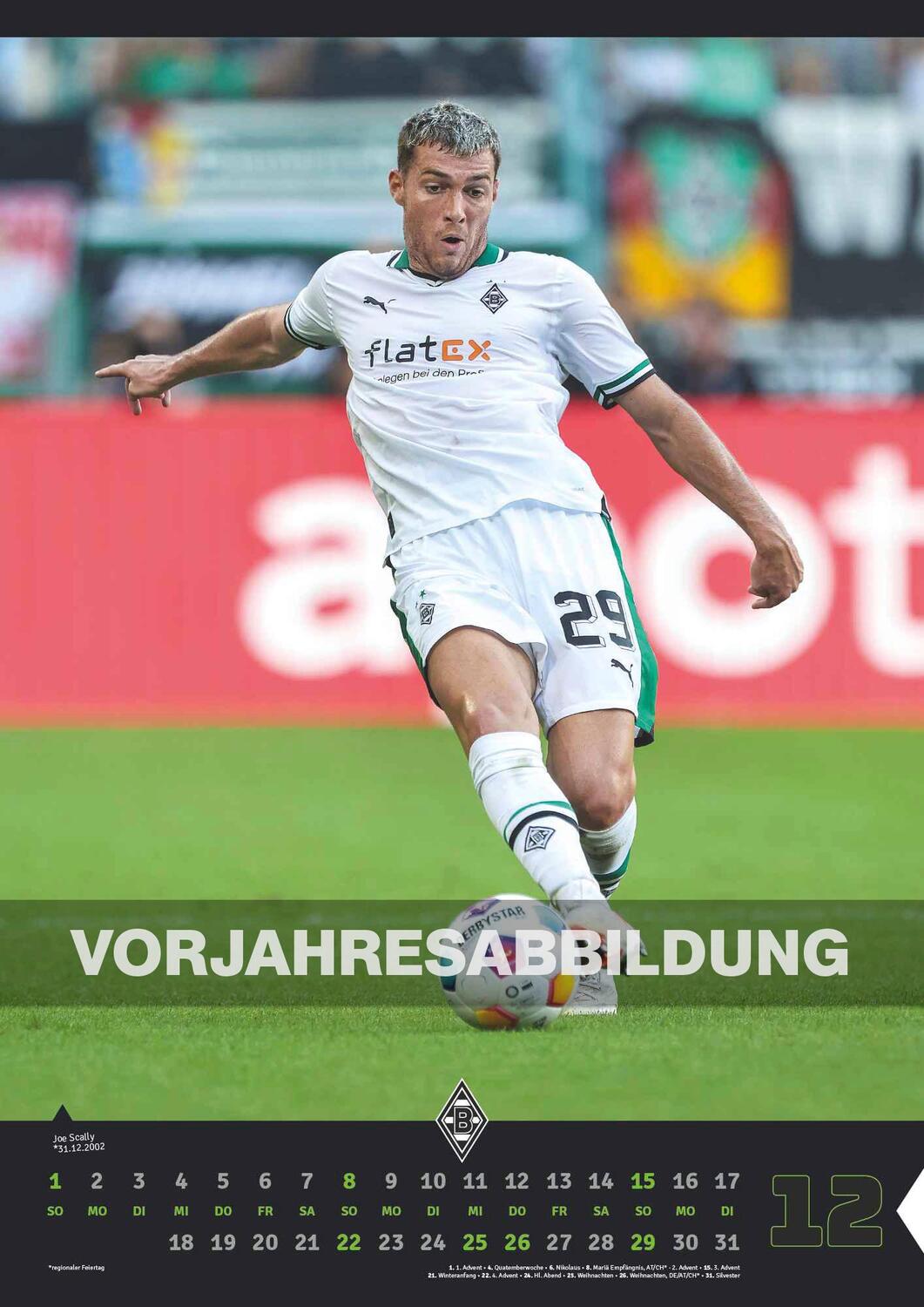 Bild: 4002725994394 | Borussia Mönchengladbach 2025 - Fußball-Kalender - Wand-Kalender -...