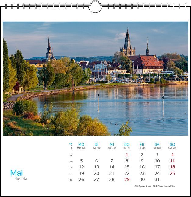 Bild: 9783861924098 | Bodensee 2025 | Postkarten-Tischkalender | verschiedene Fotografen