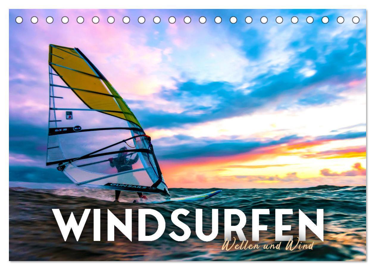 Cover: 9783383927317 | Windsurfen - Wellen und Wind (Tischkalender 2025 DIN A5 quer),...