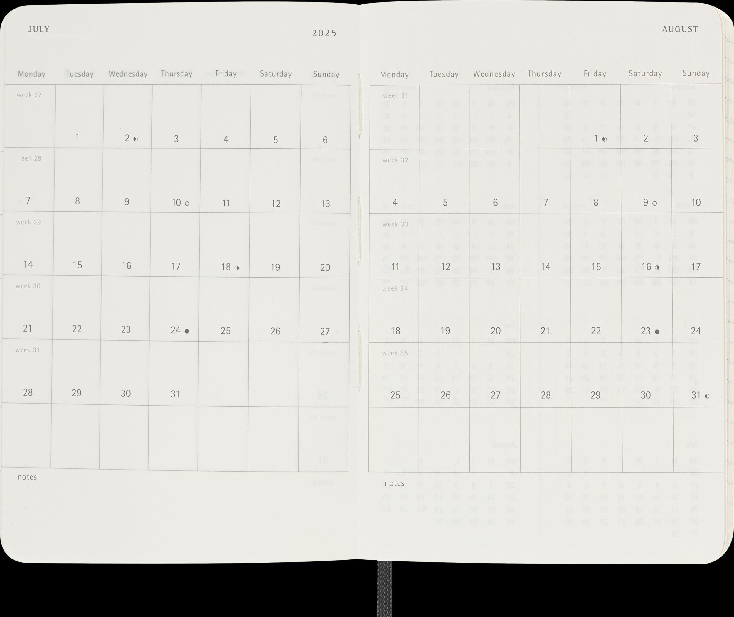 Bild: 8056999270223 | Moleskine 12 Monate Tagesnotizkalender 2025, P/A6, 1 Tag = 1 Seite,...