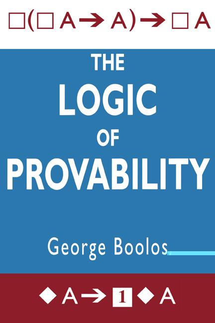 Cover: 9780521483254 | The Logic of Provability | George S. Boolos (u. a.) | Taschenbuch